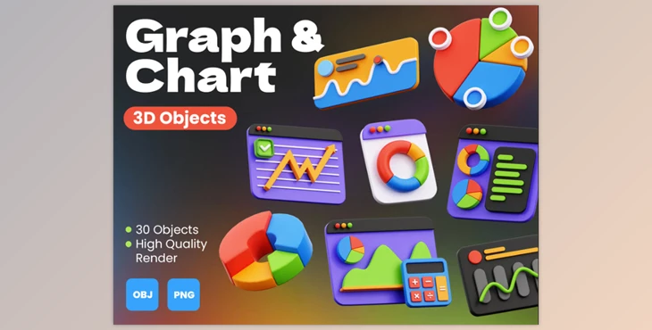 UI8 - Download Graph and Chart 3D Objects