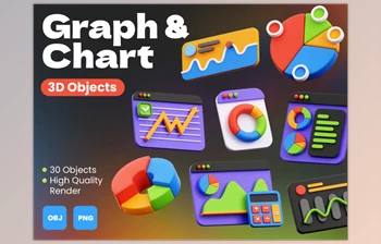 <span class='badge badge-warning'>UI8</span> - Download Graph and Chart <span class='badge badge-warning'>3D</span> Objects