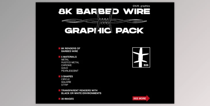 Gumroad - Download BARBED WIRE GRAPHIC PACK