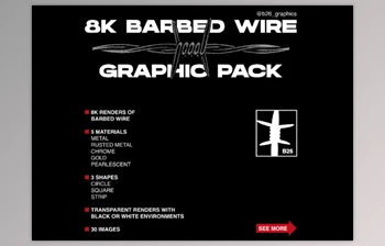 Gumroad - Download BARBED WIRE GRAPHIC <span class='badge badge-warning'>PACK</span>