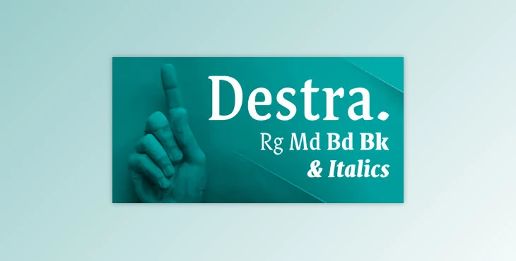 MyFonts - Download Destra - Narrow Serif Complete Family 8xOTF