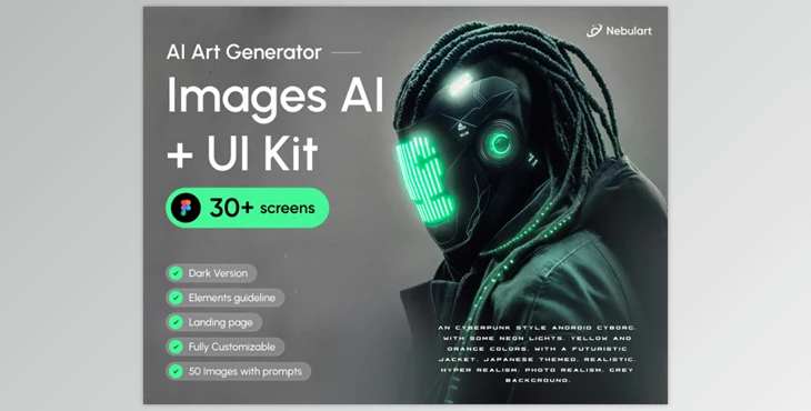 UI8 - Download Nebulart - AI Art Generator App & Landing Page