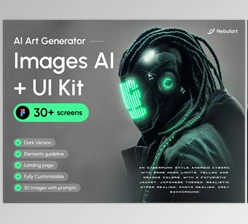 UI8 - Download Nebulart - AI Art Generator App & Landing Page