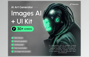 UI8 - Download Nebulart - AI Art <span class='badge badge-warning'>Generator</span> App & Landing Page
