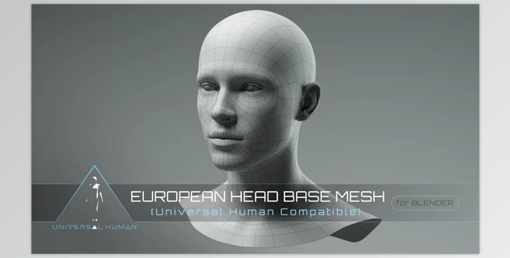 Gumroad - Download Universal Human European Head Base Mesh v3.0