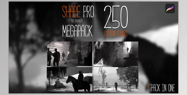 Gumroad - Download SHAPE PRO MEGAPACK for PROCREATE 5 and PHOTOSHOP