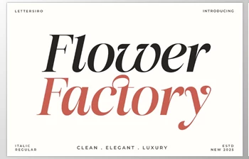Download Flower Factory Stylish Modern Serif <span class='badge badge-warning'>Font</span> (Creative Market 291658136)