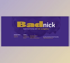 MyFonts - Download Badnick Font Family 42xOTF
