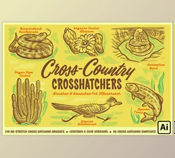 Retro Supply - Download Cross-Country Crosshatchers for Adobe Illustrator