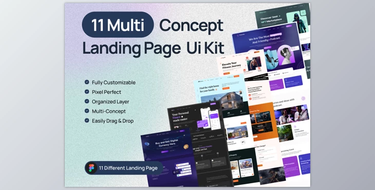 UI8 - Download Landing page Bundle - 11 Multiconcept Landing Page template