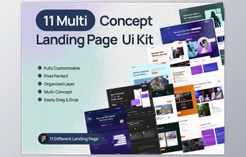 UI8 - Download Landing page <span class='badge badge-warning'>Bundle</span> - 11 Multiconcept Landing Page template