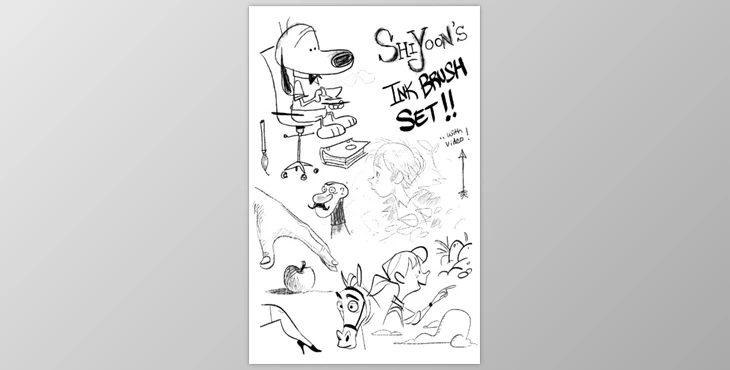 Gumroad - Download Shiyoon's Photoshop Ink Brush Set
