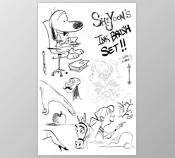 Gumroad - Download Shiyoon's Photoshop Ink Brush Set