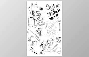 Gumroad - Download Shiyoon's Photoshop <span class='badge badge-warning'>Ink</span> Brush Set