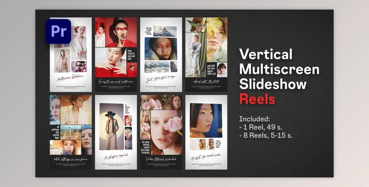 Download Vertical Multiscreen Slideshow Reels | Premiere Pro (Videohive 59038756)