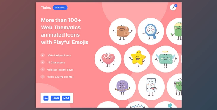 UI8 - Download Tinies Animated More than 100 colorful and funny tiny animated Icons