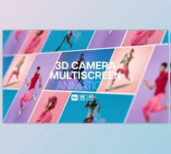 Download 3D Camera Multiscreen Animations (Videohive 59060978) - AE Project