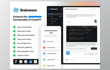 UI8 - Download Brainwave - AI UI <span class='badge badge-warning'>Kit</span>
