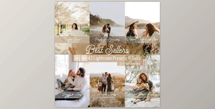 Etsy - Download Best Sellers - 42 Mobile & Desktop Lightroom Presets Bundle