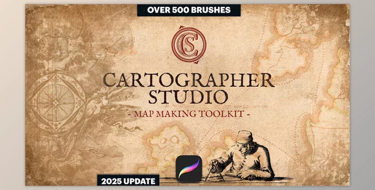 Etsy - Download Cartographer Studio Map Making Toolkit For PROCREATE