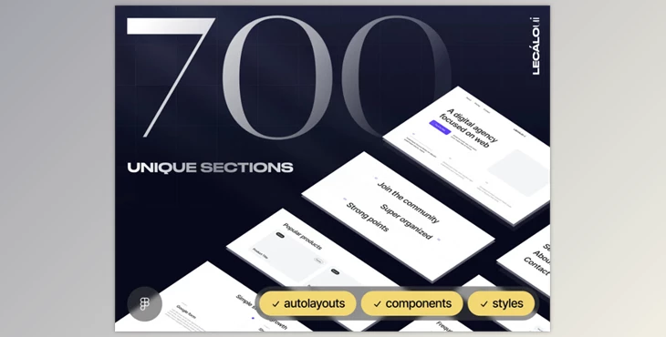 UI8 - Download Largest Desktop Wireframe Kit - 700 unique sections