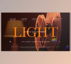 Download 40+ Light Leak Transitions Pack for DaVinci Resolve (Videohive 59079443)