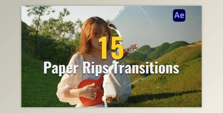 Download 15 Paper Rips & Folds Transitions (Videohive 59155562) - AE Project