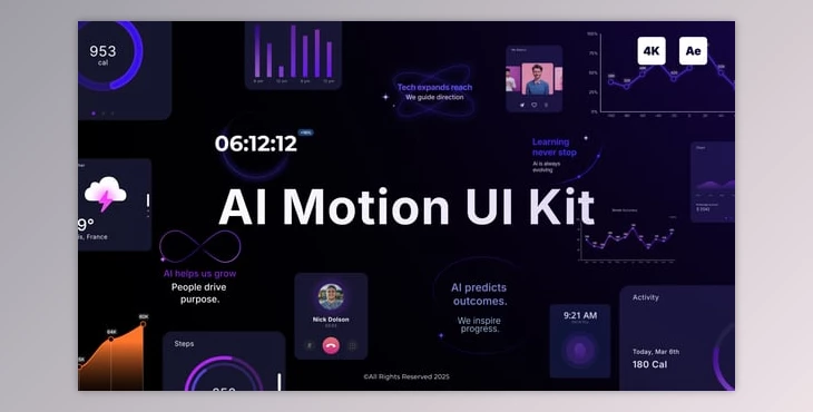 Download AI Motion UI Kit (Videohive 59141391) - AE project