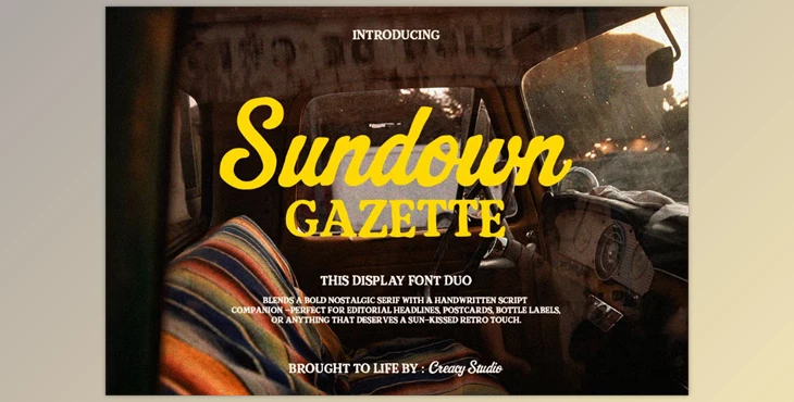 Download Sundown Gazette Vintage Display (Creative Market 291697297)