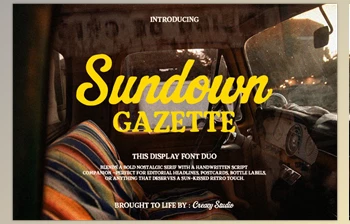 Download Sundown Gazette Vintage <span class='badge badge-warning'>Display</span> (Creative Market 291697297)