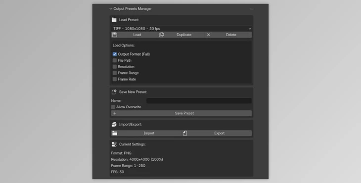 Gumroad - Download Render Output Presets Manager v3.0 for Blender
