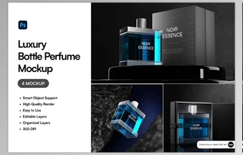 Download Luxury <span class='badge badge-warning'>Bottle</span> Perfume Mockup (Creative Market 291339927)