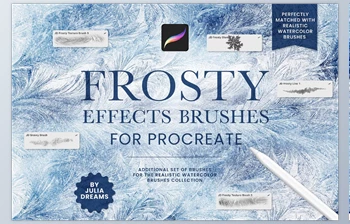Download Frosty Effects Frosted Glass <span class='badge badge-warning'>Procreate</span> Brushes (Creative Market 290905777)