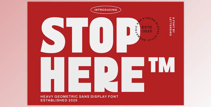 Download Stop Here Bold Sans Font (Creative Market 291704456)