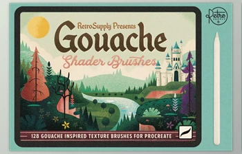 RetroSupply - Download Gouache Shader Brushes for <span class='badge badge-warning'>Procreate</span>
