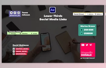 Download Lower Thirds - Social <span class='badge badge-warning'>Media</span> Links (Videohive 59209863) - AE Project