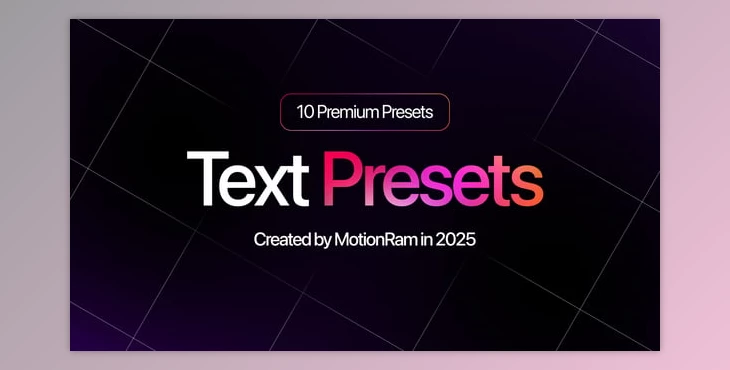 Download Text Presets (Videohive 58365563) - AE Project