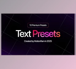 Download Text Presets (Videohive 58365563) - AE Project