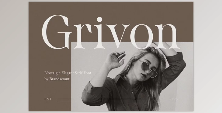 Download Grivon – Nostalgic Elegant Serif Font (Creative Market 291681321)