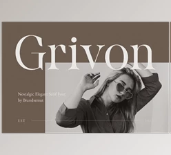 Download Grivon – Nostalgic Elegant Serif Font (Creative Market 291681321)