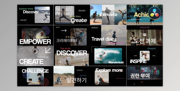 Download Dynamic Stylish Glitch Typography for DaVinci Resolve (Videohive 58620854)
