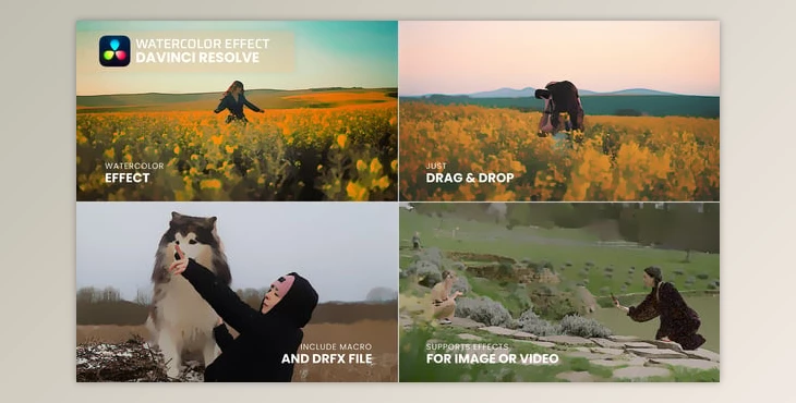 Download Watercolor Effect Davinci Resolve (Videohive 58876998)