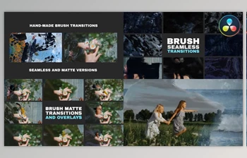 Download Hand-<span class='badge badge-warning'>Made</span> Brush Transitions And Overlays | DaVinci Resolve (Videohive 58816446)