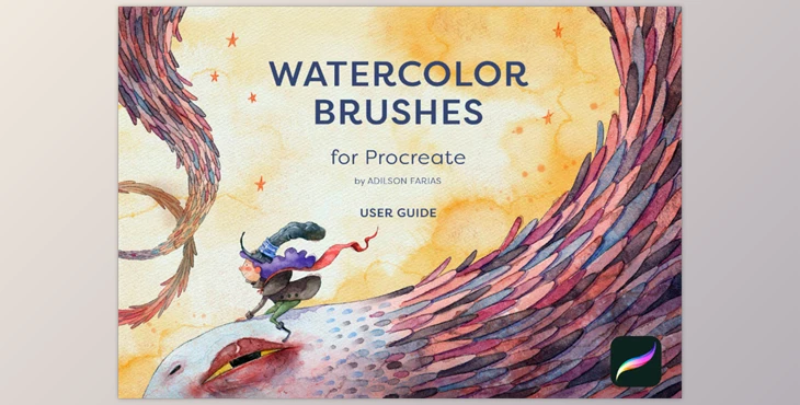 Gumroad - Download Watercolor Brushes for Procreate - Adilson Farias - Brushes for Procreate