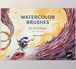 Gumroad - Download Watercolor Brushes for Procreate - Adilson Farias - Brushes for Procreate