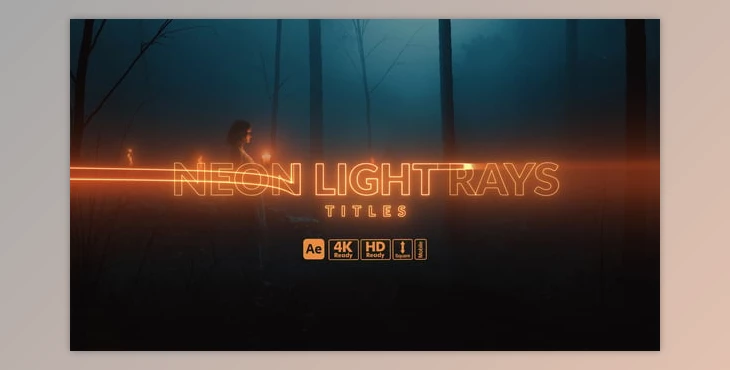 Download Neon Light Rays Titles (Videohive 59446830) - AE Project