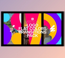 Download Vertical Logo Flat Colors Transitions Pack (Videohive 59392314) - AE Project