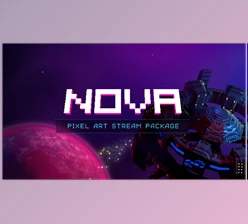 Nerd or Die - Download Nova - Pixel Art Stream Package After Effects Template