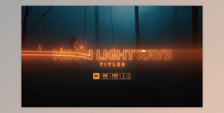 Download Neon Light Rays Titles for Premiere Pro (Videohive 59446840)