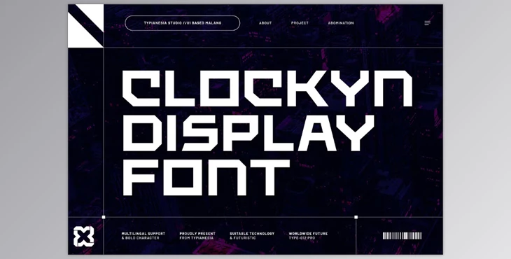 Download Clockyn - Futuristic & Bold Expanded (Creative Market 291639181)